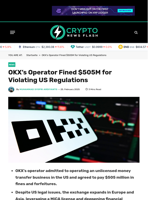OKX’s Operator Fined $505M for Violating US Regulations - Crypto News Flash