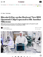 Bitcoin Q-Day on the Horizon? New IBM Quantum Chip Expected to Hit Another Milestone - Decrypt