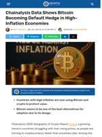 Chainalysis Shows Crypto Acts as Hedge in High-Inflation Economies