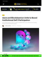 Aave and Blockdaemon Unite to Boost Institutional DeFi Participation - CoinCentral