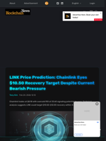 LINK Price Prediction: Chainlink Eyes $10.50 Recovery Target Despite Current Bearish Pressure - Blockchain.News