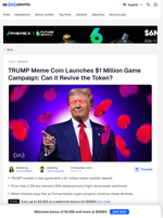 Can a New Game Save TRUMP? What Early Market Signals Show