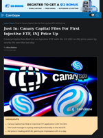 Just In: Canary Capital Files For First Injective ETF, INJ Price Up