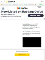 CoinDesk 20 Performance Update: AAVE Falls 3.5% as Index Trades Lower