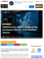 Stablecoins Could Undermine European Banks, ECB Advisor Warns | Live Bitcoin News