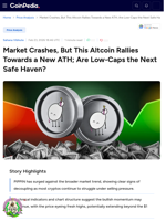 Market Crashes, But This Altcoin Rallies Towards a New ATH; Are Low-Caps the Next Safe Haven?
