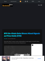 BTC On-Chain Data Shows Mixed Signals as Price Holds $75K - Blockchain.News