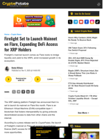 Firelight Set to Launch Mainnet on Flare, Expanding DeFi Access for XRP Holders