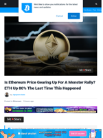 Is Ethereum Price Gearing Up For A Monster Rally? ETH Up 80% The Last Time This Happened | Bitcoinist.com