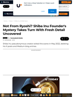 Not From Ryoshi? Shiba Inu Founder's Mystery Takes Turn With Fresh Detail Uncovered - U.Today