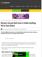 Bitcoin's Current Bull Cycle Is Unlike Anything We've Seen Before