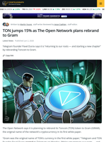 Toncoin to Rebrand to Original Name Gram