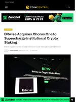Bitwise Acquires Chorus One to Supercharge Institutional Crypto Staking