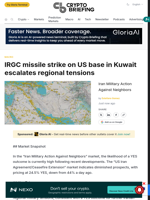 IRGC missile strike on US base in Kuwait escalates regional tensions