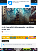 Circle Targets $6.7 Billion Valuation In Ambitious US IPO Move | Bitcoinist.com