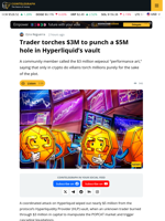 Attacker Burns $3M to Trigger $4.9M Loss for Hyperliquid’s HLP Vault