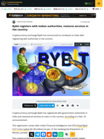 Bybit registers with Indian authorities, restores services in the country