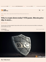 Why is crypto down today? STH panic, Bitcoin price dip, & more... - AMBCrypto