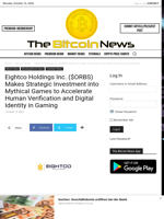 Eightco Holdings Inc. ($ORBS) Makes Strategic Investment into Mythical Games to Accelerate Human Verification and Digital Identity in Gaming