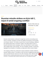 Russian missile strikes on Kyiv kill 1, injure 9 amid ongoing conflict