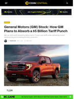 General Motors (GM) Stock: How GM Plans to Absorb a $5 Billion Tariff Punch - CoinCentral