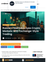 Sberbank Prepares Crypto Trading in Russia