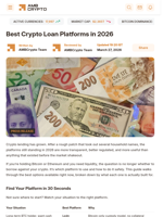 Best Crypto Loan Platforms in 2026 - AMBCrypto