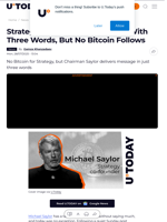 Strategy's Saylor Breaks Silence With Three Words, But No Bitcoin Follows