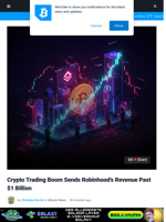 Crypto Trading Boom Sends Robinhood's Revenue Past $1 Billion | Bitcoinist.com