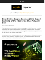Best Online Crypto Casinos 2026: Expert Ranking of the Platforms That Actually Pay