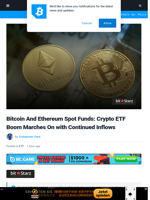 Bitcoin And Ethereum Spot Funds: Crypto ETF Boom Marches On with Continued Inflows | Bitcoinist.com