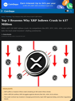 Top 3 Reasons Why XRP Inflows Crash to $37 Million