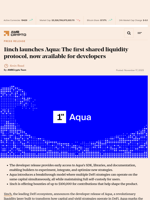 1inch launches Aqua: The first shared liquidity protocol, now available for developers - AMBCrypto