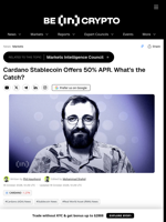 Cardano Stablecoin Offers 50% APR. What's the Catch?