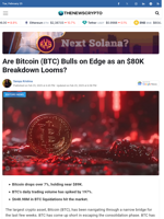 Are Bitcoin (BTC) Bulls on Edge as an $80K Breakdown Looms?