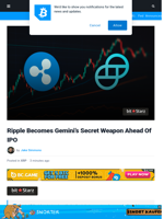 Ripple Becomes Gemini’s Secret Weapon Ahead Of IPO