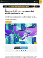 Ethereum Supercycle Catalysts: Wall Street adoption, Agentic AI