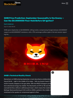 SHIB Price Prediction: September Seasonality Is the Enemy — Can the $0.0000050 Floor Hold Before Q4 Ignites? - Blockchain.News