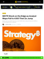 MSTR Stock on the Edge as Analyst Maps Fall to $350 Then 2x
Jump