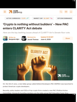 'Crypto is nothing without builders’ - New PAC enters CLARITY Act debate - AMBCrypto