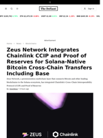 Zeus Network Integrates Chainlink CCIP and Proof of Reserves for Solana-Native Bitcoin Cross-Chain Transfers Including Base - 