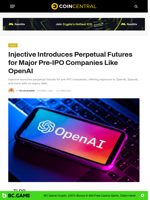 Injective Introduces Perpetual Futures Major Pre-IPO Like OpenAI