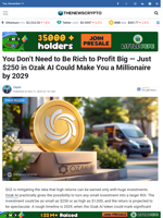You Don’t Need to Be Rich to Profit Big — Just $250 in Ozak AI Could Make You a Millionaire by 2029