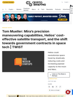 Tom Mueller: Mira's precision maneuvering capabilities, Helios' cost-effective satellite transport, and the shift towards government contracts in space tech | TWIST