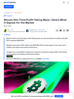 Whales Trigger Bitcoin’s Third Profit-Taking Phase