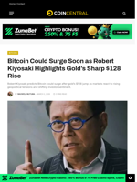 Bitcoin Could Surge Soon as Robert Kiyosaki Highlights Gold’s Sharp $128 Rise - CoinCentral
