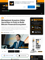 Metaplanet Buys Siiibo Securities In Push To Stack Bitcoin