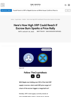 Here’s How High XRP Could Reach If Escrow Burn Sparks a Price Rally