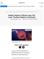 Market Veteran: If Bitcoin Loses This Level, The Bear Market is Confirmed