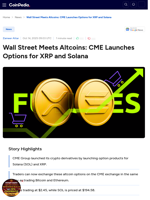 Wall Street Meets Altcoins: CME Launches Options for XRP and Solana
